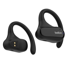Belkin SoundForm ClearFit Open-Ear Wireless Earbuds - Black (AUC013btBK), Fast Charge, IPX5-Rated, Multipoint Technology, 26 hr, 2 Years Warranty AUC013btBK