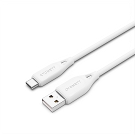Cygnett Essentials USB-C to USB-A (2.0) Cable (2M) - White (CY4690PCUSA), 3A/60W, 480Mbps, Turbo Charge, Best for Laptop, 2 Years Warranty CY4690PCUSA