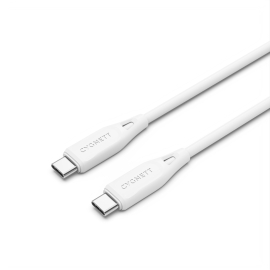 Cygnett Essentials USB-C to USB-C (2.0) Cable (1M) - White (CY4692PCTYC), 3A/60W, 480Mbps, Turbo Charge, Best for Laptop, 2 Years Warranty CY4692PCTYC