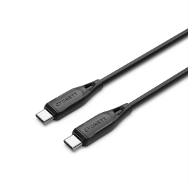Cygnett Essentials USB-C to USB-C (2.0) Cable (2M) - Black (CY4693PCTYC), 3A/60W, 480Mbps, Turbo Charge, Best for Laptop, 2 Years Warranty CY4693PCTYC