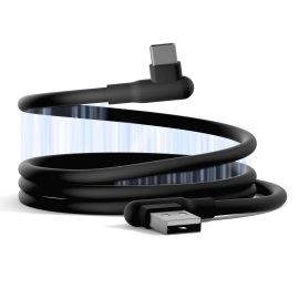 Cygnett DriveSync Right Angled Magnetic Silicone USB-C to USB-A Cable (0.7M) - (CY5665CCACB), 3A/60W, 480Mbps, Drive & Sync, 2 Years Warranty CY5665CCACB