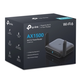 TP-Link TL-WR1512X AX1500 Wi-Fi 6 Travel Router with AX1500 dual-band, multi-mode (AP/RE/Hotspot), USB tethering, Gigabit ports, and WPA3 security TL-WR1512X