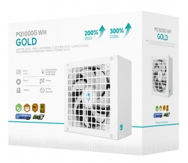 DeepCool PQ1000G WH 1000W Gamer Storm 80+ Gold/Cybenetics Fully Modular ATX Power Supply 120mm Fan, Japanese Capacitors, DC to DC, ATX12V V3.1, R-PQA00G-FD1W-JGAU-V1