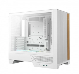DeepCool CL600 WH High Airflow Compact ATX Case, Two Pre ?Installed Fans,Tempered Glass Side Panel, Clean Cable Management