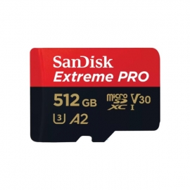 SanDisk Extreme PRO microSDXC UHS-I CARD 512GB Write speeds of up to 140MB/S Great for capturing 4K UHD video Lifetime Limited Warranty