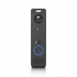 Ubiquiti G6 Entry, All-Weather, PoE+ Doorbell, Enhanced AI Detections, Two-Way Audio, Secondary Package Camera, Integrated Access Reader Capabilities.