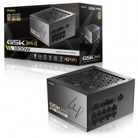 Antec GSK1200 AU, ATX 12V 3.1, 1200W, Full-Modular, 80 Plus Gold, 120mm FDB fan, 100–240V, OCP/OVP/UVP/SCP/OPP/OTP/SIP/NLO protection, 10yr wty GSK1200 AU