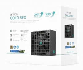 DeepCool PS750G 750W Gamer Storm SFX ,Full Japanese Electrolytic Capacitors, Cybenetics Platinum /PPLP Gold, Fluid Dynamic Bearing R-PS750G-FE0B-JGAU