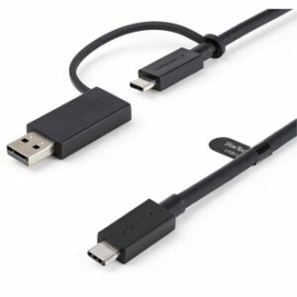 StarTech.com 3ft/1m Usb-c Cable With Usb-a Adapter Dongle, Usb-c To C (10Gbps/PD), Usb-a To C (5Gbps), 2-in-1 USB C Cable For Hybrid Dock - Cable For Notebook, Docking Station, MacBook, Mobile Device, MacBook Pro, Wall Charger, ... - First End: 1 X 24-pi