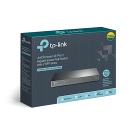 TP-Link SG2210P 8-Port Gigabit Smart PoE Switch With 2 Sfp Slots L2/L3/L4 QoS And Igmp Snooping Web/Cli Managed 53W, Fanless, Omada Sdn SG2210P