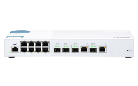 QNAP QSW-M408-2C, 8 port 1Gbps, 2 port 10G SFP+/ NBASE-T Combo, 2 port 10G SFP+, web management switch, 2 Years RTB
