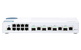 QNAP QSW-M408-4C, 8 port 1Gbps, 4 port 10G SFP+/ NBASE-T Combo, web management switch, 2 Years RTB