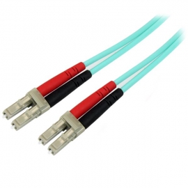 Startech 5m Aqua Om4 Duplex Multimode Fiber Optic Cable - 100 Gb - 50/125 - Lszh - Lc/lc 450fblclc5
