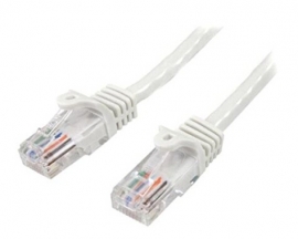 Startech 5m White Cat5e Ethernet Patch Cable With Snagless Rj45 Connectors 45pat5mwh