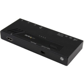 StarTech.com Audio/Video Switchbox - Cable - Taa Compliant - 3840 × 2160 - 4K - 4 Input Device - 1 Display - Display, Projector - 4 X HDMI In - 1 X HDMI Out VS421HD4KA