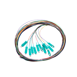 Fibre Pigtail Sc OM4 Multimode 2m - 12 Pack Rainbow - Aqua Connector | Backward Compatible With OM3 015.012.1409