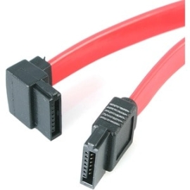 StarTech.com 12in Sata To Left Angle Sata Serial Ata Cable - Cable For Hard Drive, Server - First End: 1 X 7-pin Sata 3.0 - Female - Second End: 1 X 7-pin Sata 3.0 - Female - 6 Gbit/s - Red SATA12LA1