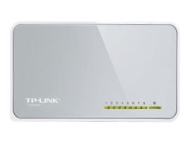 Tp-Link 8-Port Unmanaged Switch, 10/100Mbps(8), White, 3YR TL-SF1008D
