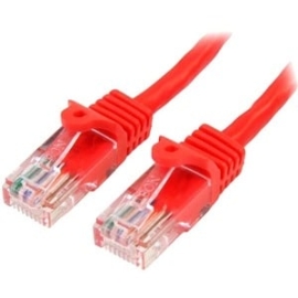 StarTech.com 0.5m Red Cat5e Patch Cable With Snagless RJ45 Connectors - Short Ethernet Cable - 0.5 M Cat 5e Utp Cable - Make Fast Ethernet Connections With PoE Support - 0.5m Cat5e Patch Cable / Cat 5 Ethernet Cord / Cat5e Network Cable / Cat5e Utp Cable