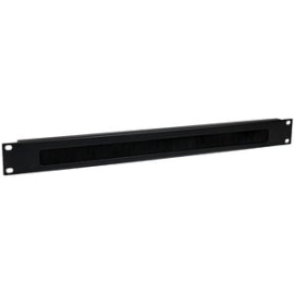 1U High-density Brush Strip Cable Management Panel - Sturdy Steel Horizontal Data Centre Cable Management Panel (CMBRUSH1U) CMBRUSH1U