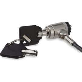 StarTech.com Cable Lock For Notebook, Projector - Taa Compliant - 2.04 M Cable - Keyed Lock - Silver, Black - Zinc Alloy, Vinyl - For Notebook, Projector LTLOCKKEY
