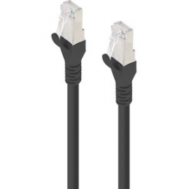 Alogic 30 cm Category 6a Network Cable for Network Device, Patch Panel - First End: 1 x RJ-45 Network - Male - Second End: 1 x RJ-45 Network - Male - 10 Gbit/s - Patch Cable - Shielding - Gold Plated Connector - LSZH - 26 AWG - Black C6A-0.3-BLACK-SH