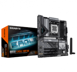Gigabyte B850 EAGLE WIFI6E motherboard; Chipset AMD B850; 4 x DDR5 DIMM sockets supporting up to 256 GB; X30 Turbo Mode GA-B850-EAGLE-WIFI6E