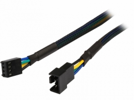 High Quality Single Sleeve 4-pin Fan Extension Black 30cm Acbaus4pinfanext