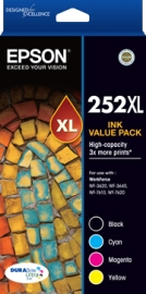 252XL Capacity Four Colour Value Pack (Black, Cyan, Magenta & Yellow) C13T253692