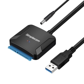 Simplecom SA236 USB 3.0 To Sata Adapter Cable Converter With Power Supply For 2.5" & 3.5" Hdd SSD SA236