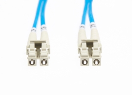 2m Lc-Lc OM1 Multimode Fibre Optic Cable: Blue FL.OM1LCLC2MB