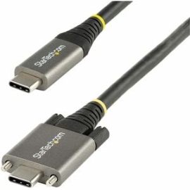StarTech.com 3ft 1m Side Screw Locking USB C Cable 10Gbps, USB 3.1 Type-C Cable, 5A/100W Pd, DP Alt Mode, Dual Screw Lock Usb-c Cord - 3.3ft/1m Side Screw Locking Usb-c Cable 10Gbps; USB 3.2 Gen 2; 100W (5A) Pd 3.0 Charging; DP 1.2 Alt Mode (4K 60Hz) - U