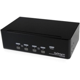 4-Port Dual Kvm Switch With Audio For Dvi Computers - Built-in USB Hub (SV431DD2DUA) SV431DD2DUA