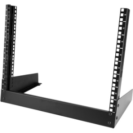 StarTech.com 2-Post 8U Desktop Server Rack, Open Frame 19in Computer Rack, Small Home/Office Rack For Av / Studio / Data / It Equipment - 2-Post 8U Desktop Open Frame Server Rack For 19" It Equipment - Free Stand Compact Network Rack For Small Home/offic