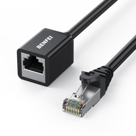 Benfei 435Bk-5M RJ45 Extension Male/Female Patch Cords Cat6 1000Mbps 5M ELEBEN435BK5M
