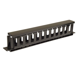 4Cabling 1RU 19" Cable Management Rail | 12 Slot Deep 002.008.0002