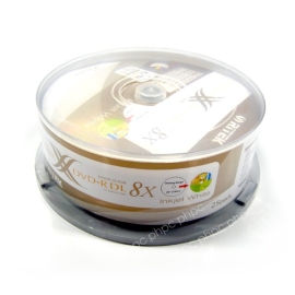 Ritek Ridata Dvd+R Double Layer 8x White Top Printable 25pcs BMDRITDUAL25DPR