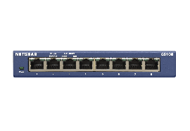Netgear (GS108AU) 8-Port Unmanaged Switch, GbE(8), Life Wty GS108AU
