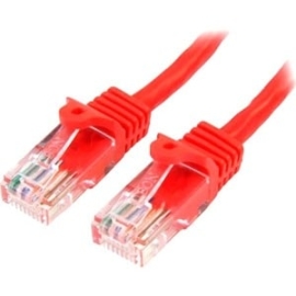 StarTech.com 10m Red Cat5e Patch Cable With Snagless RJ45 Connectors - Long Ethernet Cable - 10 M Cat 5e Utp Cable - Make Fast Ethernet Connections With PoE Support - 10m Cat5e Patch Cable / Cat 5 Ethernet Cord / Cat5e Network Cable / Cat5e Utp Cable / L