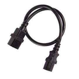 4Cabling 0.75M Iec Extension Cord M-F: Black 011.180.1000