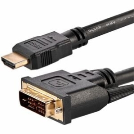 StarTech.com HDMI To Dvi Cable - 6 Ft / 2m - HDMI To Dvi-D Cable - HDMI Monitor Cable - HDMI To Dvi Adapter Cable - Cable For Video Device, LCD Tv, Projector, Tv - First End: 1 X 19-pin Dvi-D Digital Video - Male - Second End: 1 X 19-pin HDMI Digital Aud
