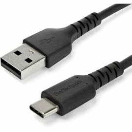 2m USB A To USB C Charging Cable - Durable Fast Charge & Sync USB 2.0 To USB Type C Data Cord - Rugged Tpe Jacket Aramid Fiber M/M 60W Black - Samsung S10, IPad Pro, Pixel (RUSB2AC2MB) RUSB2AC2MB