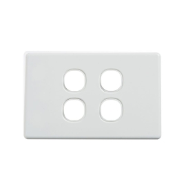 4C | Classic 4 Gang Switch Grid And Cover Plate - White 040.000.0024