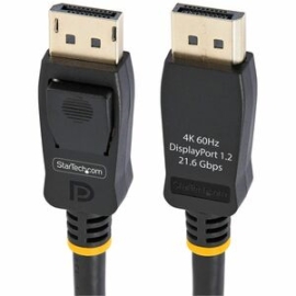 StarTech.com 6ft (2m) DisplayPort 1.2 Cable, 4K X 2K UHD Vesa Certified DisplayPort Cable, DP Cable/Cord For Monitor, W/ Latches - Cable For Audio/Video Device, Monitor, Workstation, Projector - First End: 1 X 20-pin DisplayPort 1.2 Digital Audio/Video -