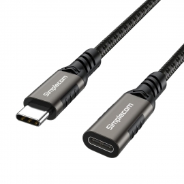 Simplecom CAU620 Usb-c Male To Female Extension Cable USB 3.2 Gen2 Pd 100W 20Gbps 2M CAU620