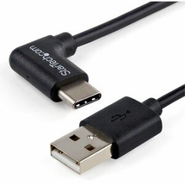 StarTech.com 1m 3ft USB To USB C Cable - Right Angle USB Cable - M/M - USB 2.0 Cable - USB Type C - USB A To USB C Cable - Cable For Tablet, Smartphone, Power Bank, Wall Charger - First End: 1 X 4-pin USB 2.0 Type A - Male - Second End: 1 X 24-pin USB 2.