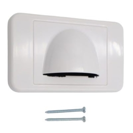 Bullnose Low Profile Wall Plate: White 016.000.1005