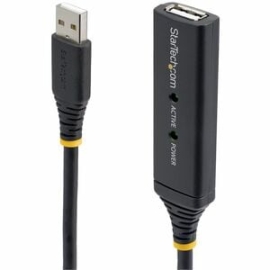 10m (33ft) USB 2.0 Active Extension Cable - M/F - Cable For Wall Outlet, Power Adapter - First End: 1 X 4-pin USB 2.0 Type A - Male - Second End: 1 X 4-pin USB 2.0 Type A - Female, 1 X Power - 480 Mbit/s - Extension Cable - Shielding - Nickel Plated Conn