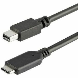 StarTech.com 1 M / 3.3 Ft. USB-C To Mini DisplayPort Cable - 4K 60Hz - Black - USB 3.1 Type-C To Mini DP Adapter Cable - MDP Cable - USB-C To Mini DisplayPort Cable And Adapter In One - Usbc To MDP Cable Supports Resolutions Up To 4K 60Hz - Black Cable M