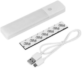 Simplecom EL608 Rechargeable Infrared Motion Sensor Wall LED Night Light Torch (Cool White) EL608-6K
